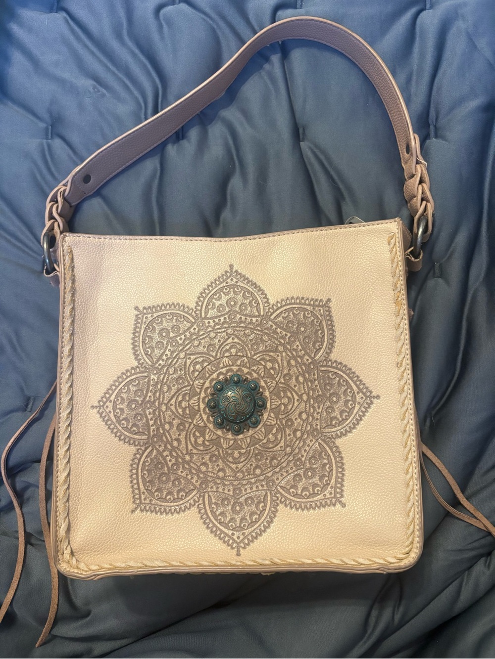 Montana West Concealed Carry Bag with Embossed Mandala and Turquoise Concho
